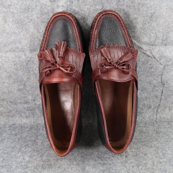 Johnston & Murphy Shoes Mens 10 Loafers Tassel Fringe Moccasin Leather Classic main image 11
